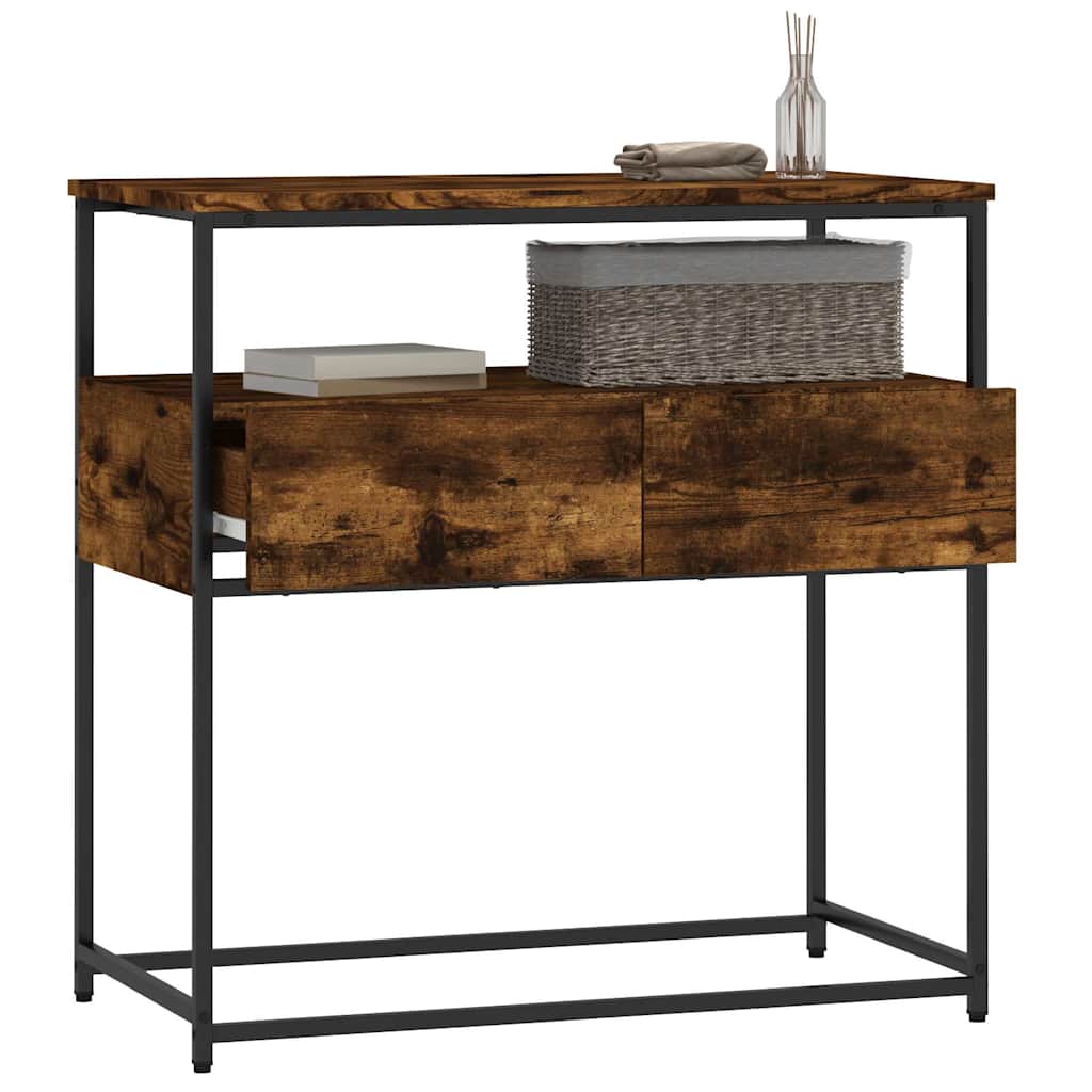 vidaXL Konsolentisch Räuchereiche 75x40x75 cm Holzwerkstoff