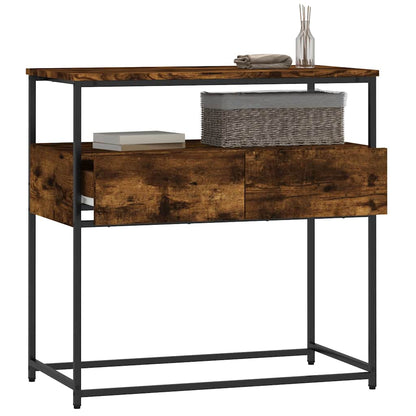 vidaXL Konsolentisch Räuchereiche 75x40x75 cm Holzwerkstoff