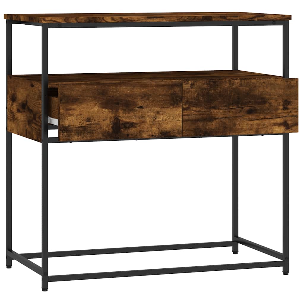 vidaXL Konsolentisch Räuchereiche 75x40x75 cm Holzwerkstoff