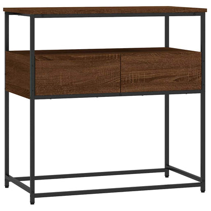 vidaXL Table console aspect chêne marron 75x40x75 cm Bois d'ingénierie