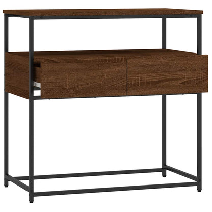vidaXL Table console aspect chêne marron 75x40x75 cm Bois d'ingénierie