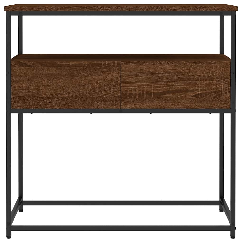 vidaXL Table console aspect chêne marron 75x40x75 cm Bois d'ingénierie