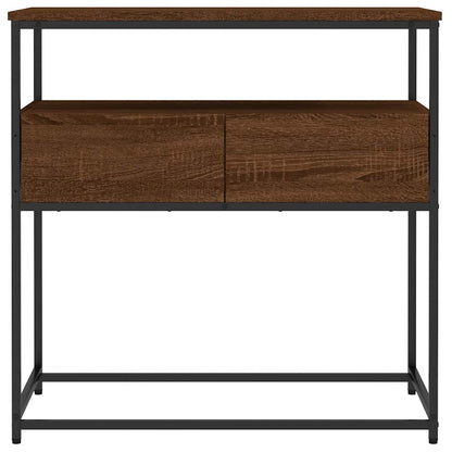 vidaXL Table console aspect chêne marron 75x40x75 cm Bois d'ingénierie