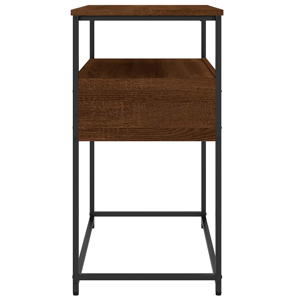 vidaXL Table console aspect chêne marron 75x40x75 cm Bois d'ingénierie