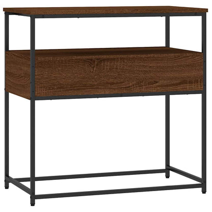 vidaXL Table console aspect chêne marron 75x40x75 cm Bois d'ingénierie