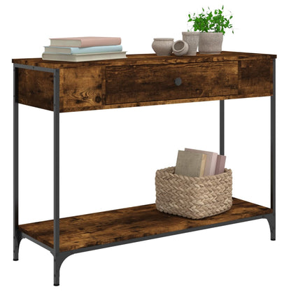 vidaXL Konsolentisch Räuchereiche 100x34,5x75 cm Holzwerkstoff