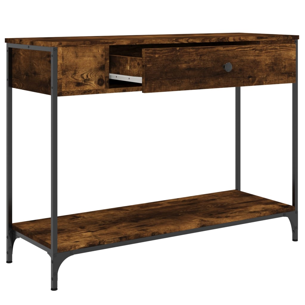 vidaXL Konsolentisch Räuchereiche 100x34,5x75 cm Holzwerkstoff