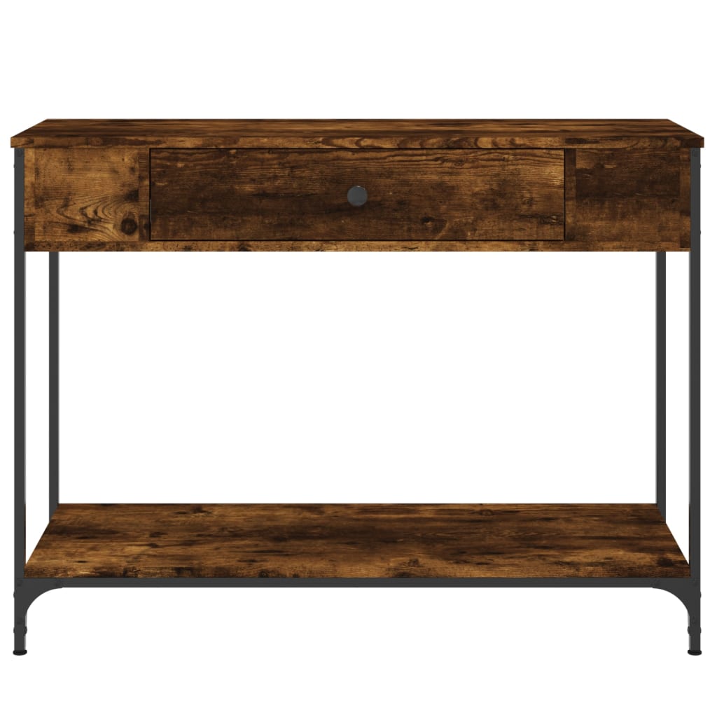 vidaXL Konsolentisch Räuchereiche 100x34,5x75 cm Holzwerkstoff
