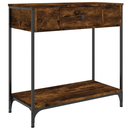vidaXL Table console chêne fumé 75x34,5x75 cm aggloméré