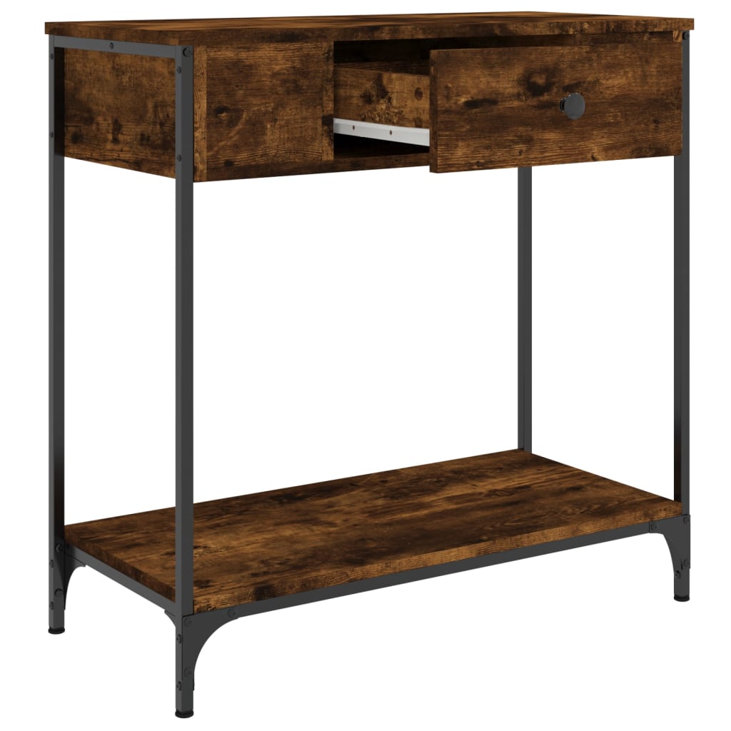 vidaXL Table console chêne fumé 75x34,5x75 cm aggloméré