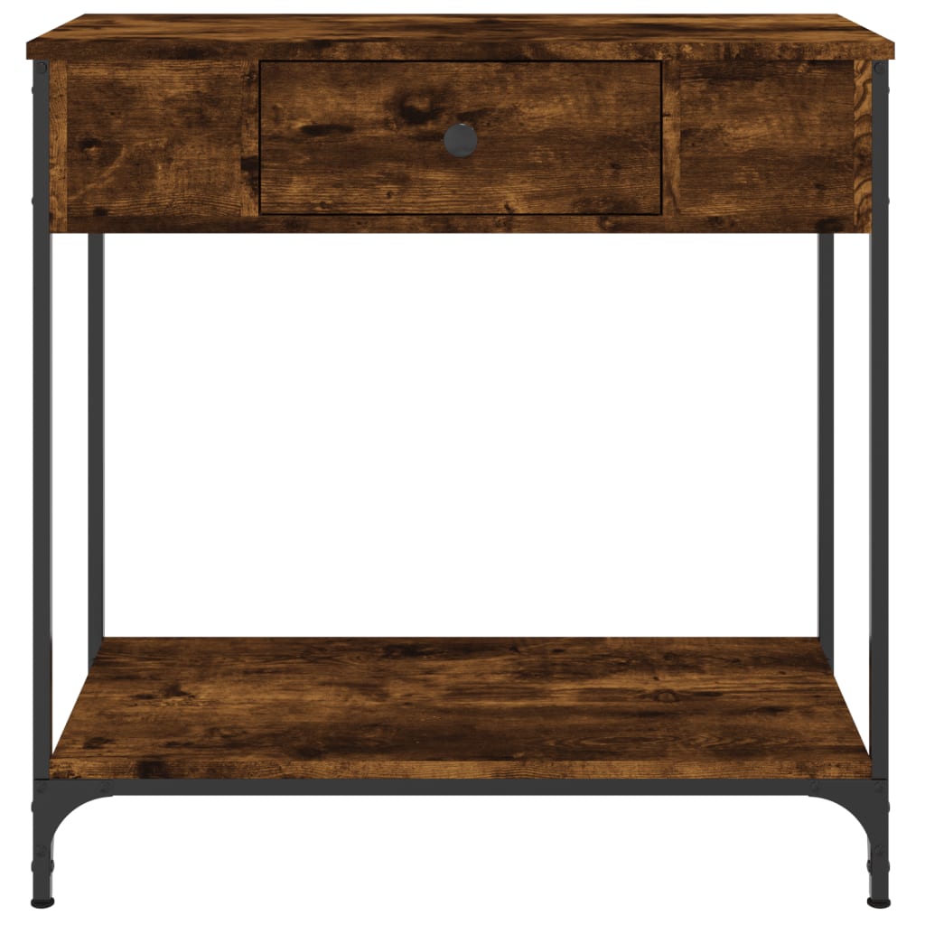 vidaXL Table console chêne fumé 75x34,5x75 cm aggloméré