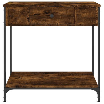 vidaXL Table console chêne fumé 75x34,5x75 cm aggloméré