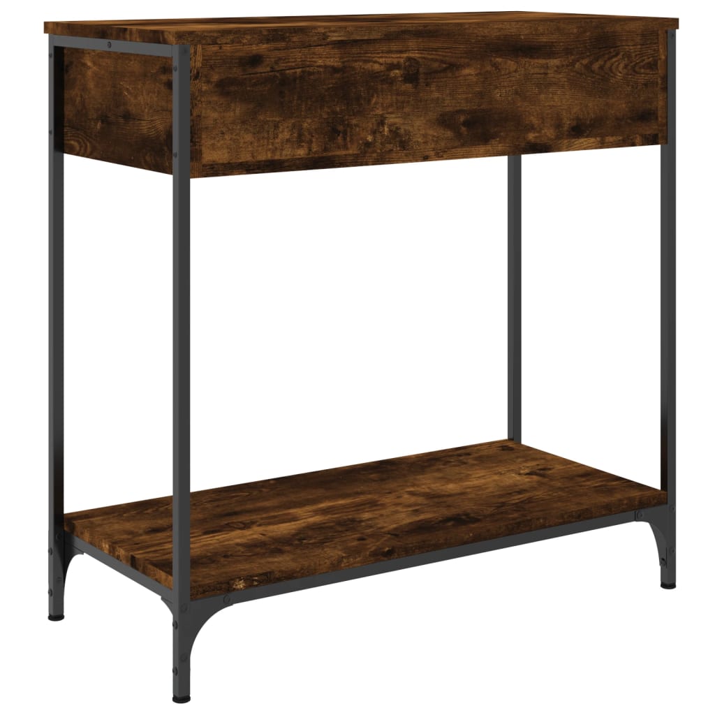 vidaXL Table console chêne fumé 75x34,5x75 cm aggloméré