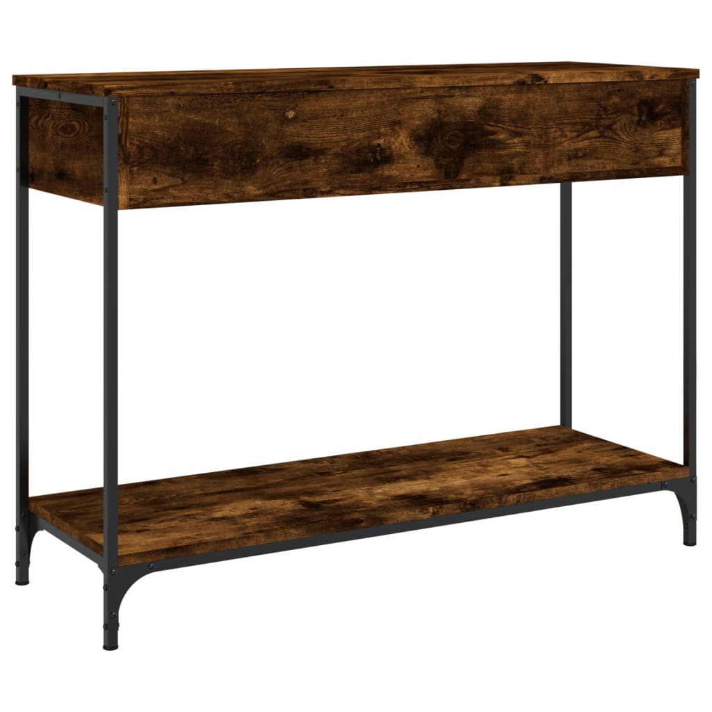 vidaXL Konsolentisch Räuchereiche 100x34,5x75 cm Holzwerkstoff