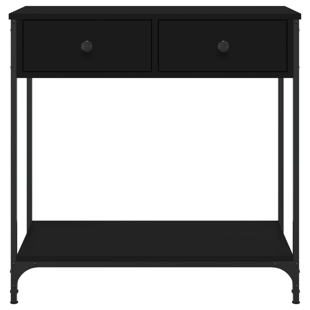vidaXL Konsolentisch Schwarz 75x34,5x75 cm Holzwerkstoff