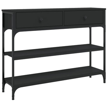 vidaXL Konsolentisch Schwarz 100x25x75 cm Holzwerkstoff