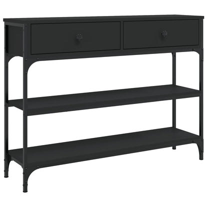 vidaXL Konsolentisch Schwarz 100x25x75 cm Holzwerkstoff
