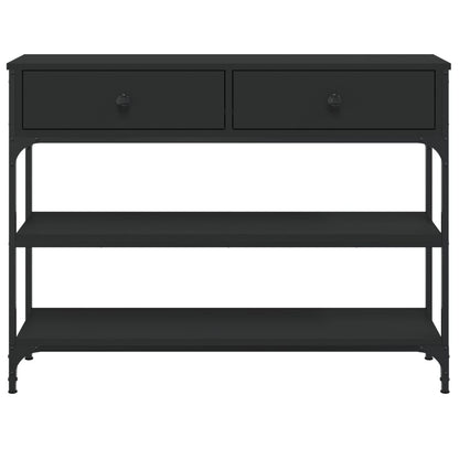 vidaXL Konsolentisch Schwarz 100x25x75 cm Holzwerkstoff