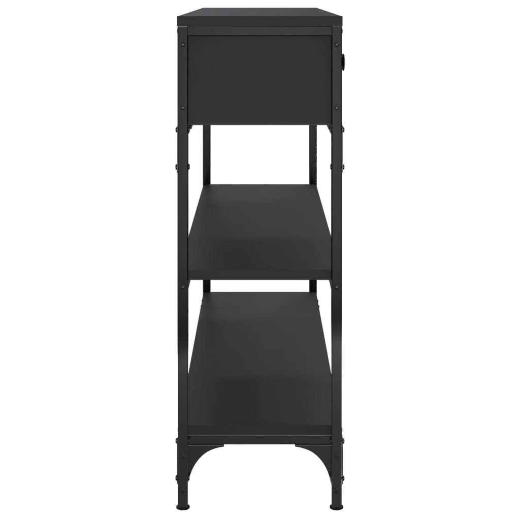 vidaXL Konsolentisch Schwarz 100x25x75 cm Holzwerkstoff