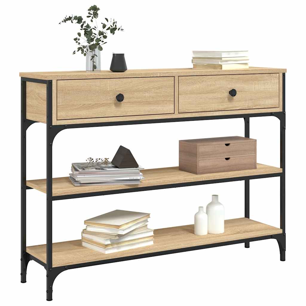 vidaXL Console Chêne Sonoma 100x25x75 cm Bois d'ingénierie