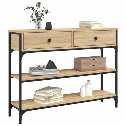 vidaXL Console Chêne Sonoma 100x25x75 cm Bois d'ingénierie