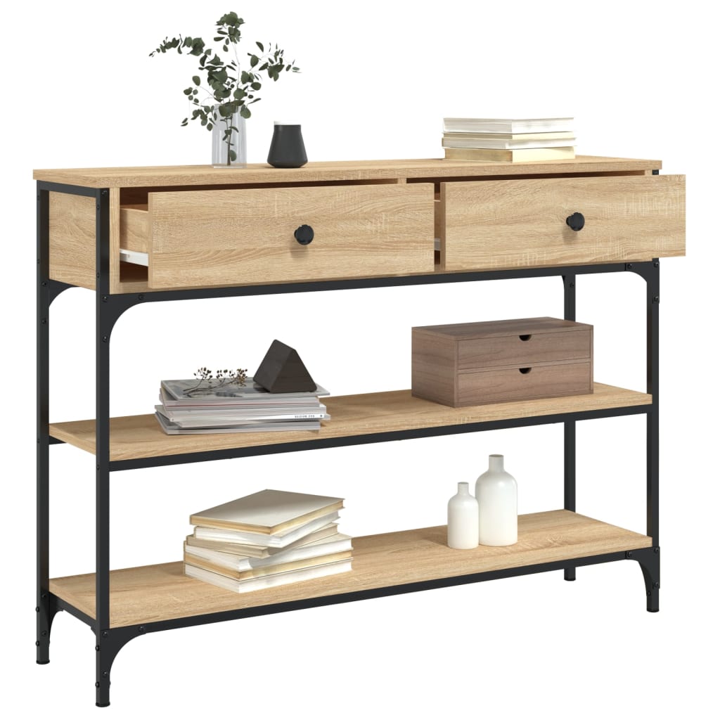 vidaXL Console Chêne Sonoma 100x25x75 cm Bois d'ingénierie