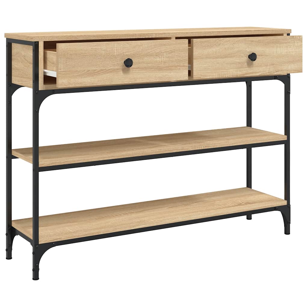 vidaXL Console Chêne Sonoma 100x25x75 cm Bois d'ingénierie