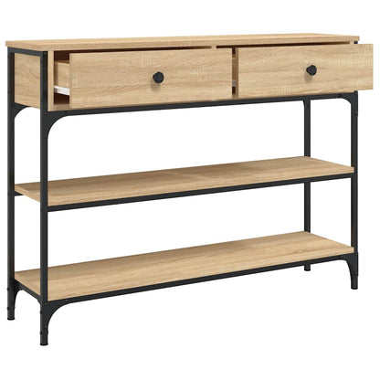 vidaXL Console Chêne Sonoma 100x25x75 cm Bois d'ingénierie