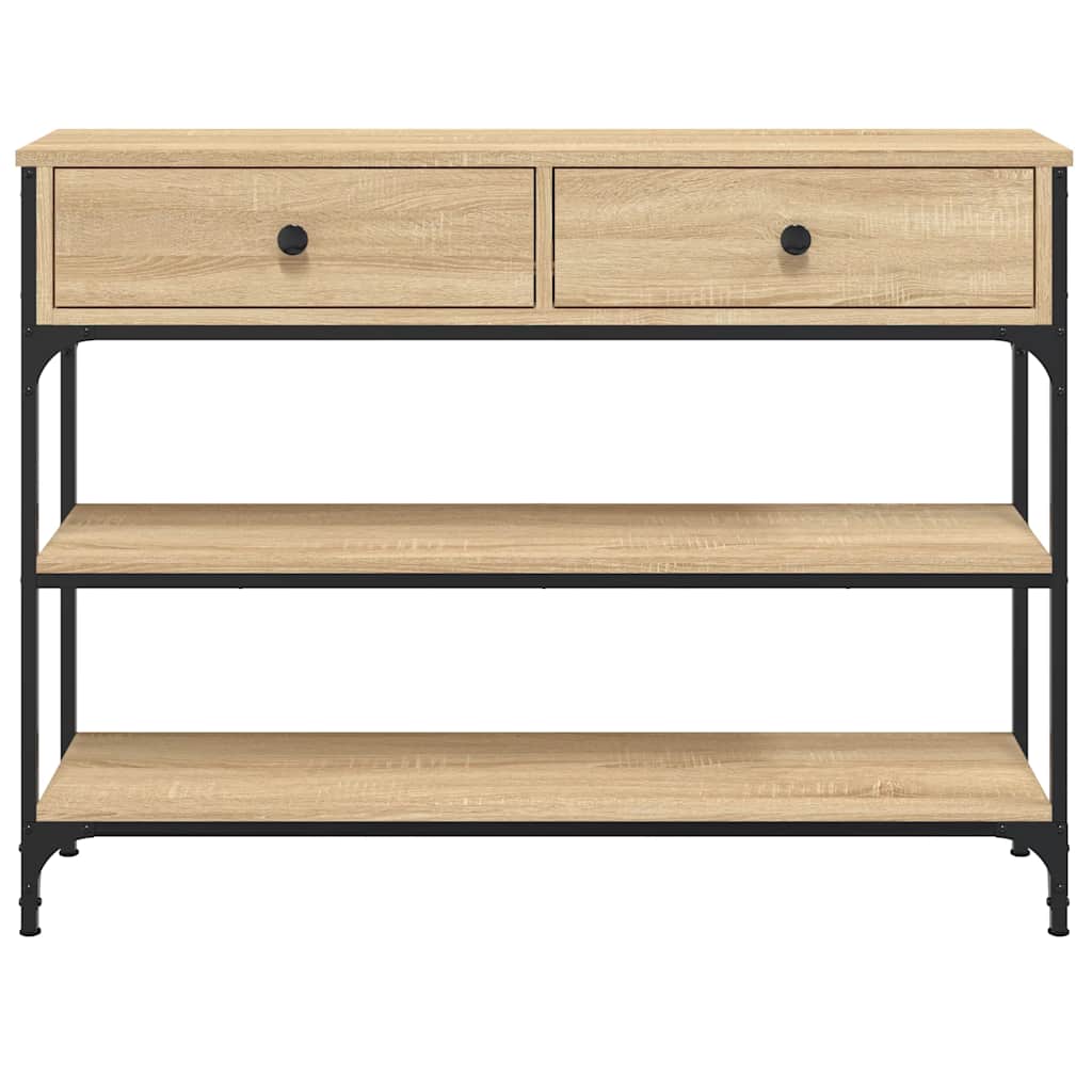 vidaXL Console Chêne Sonoma 100x25x75 cm Bois d'ingénierie