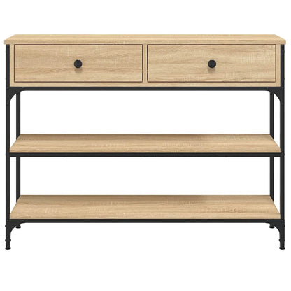 vidaXL Console Chêne Sonoma 100x25x75 cm Bois d'ingénierie