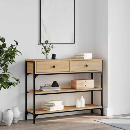vidaXL Console Chêne Sonoma 100x25x75 cm Bois d'ingénierie