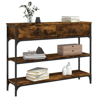 vidaXL Konsolentisch Räuchereiche 100x25x75 cm Holzwerkstoff