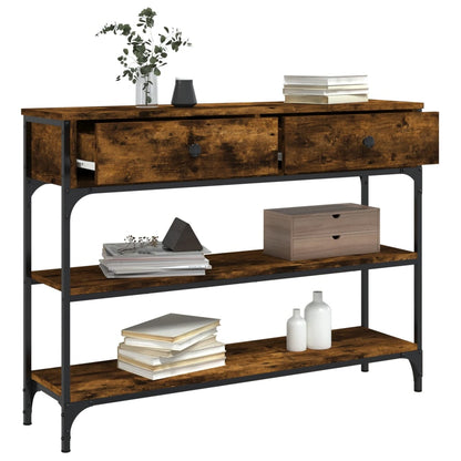 vidaXL Konsolentisch Räuchereiche 100x25x75 cm Holzwerkstoff