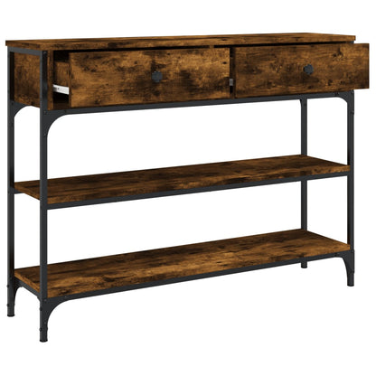 vidaXL Konsolentisch Räuchereiche 100x25x75 cm Holzwerkstoff