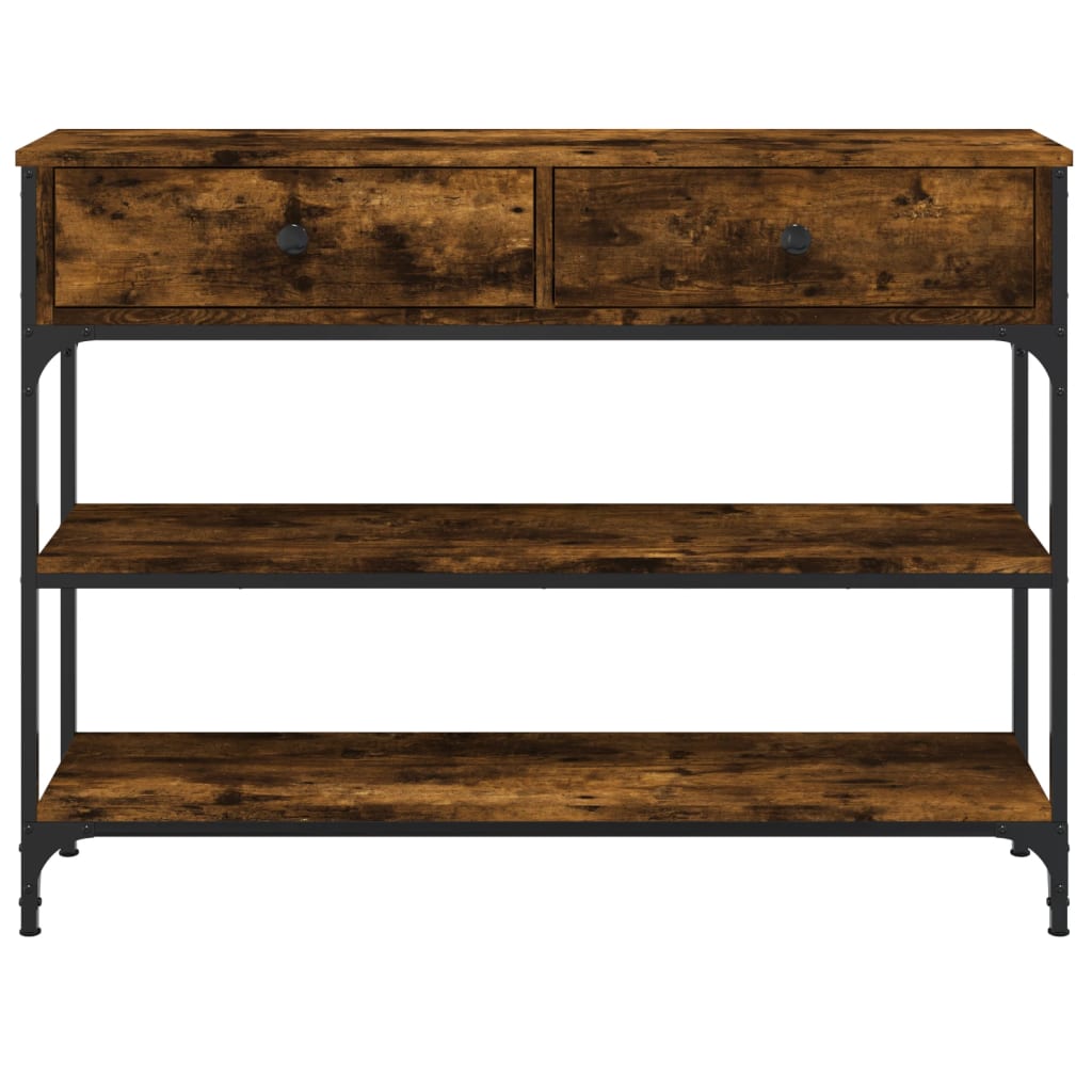 vidaXL Konsolentisch Räuchereiche 100x25x75 cm Holzwerkstoff