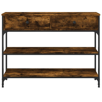 vidaXL Konsolentisch Räuchereiche 100x25x75 cm Holzwerkstoff