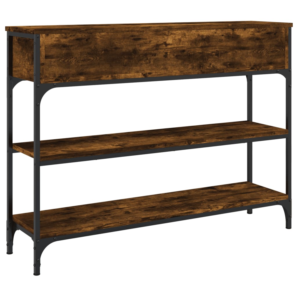 vidaXL Konsolentisch Räuchereiche 100x25x75 cm Holzwerkstoff