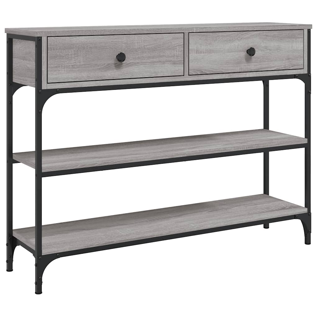 vidaXL Console gris sonoma 100x25x75 cm aggloméré