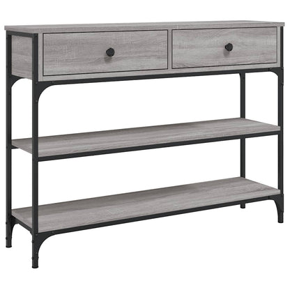 vidaXL Console gris sonoma 100x25x75 cm aggloméré
