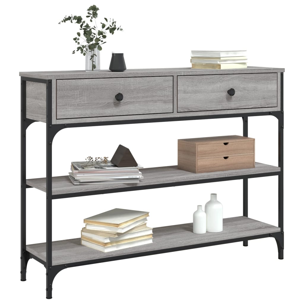 vidaXL Console gris sonoma 100x25x75 cm aggloméré