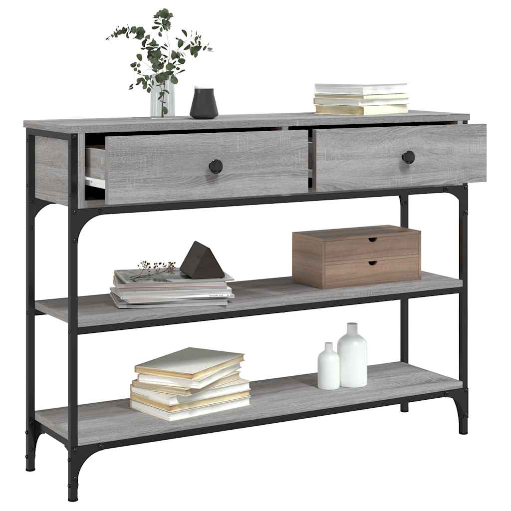 vidaXL Console gris sonoma 100x25x75 cm aggloméré