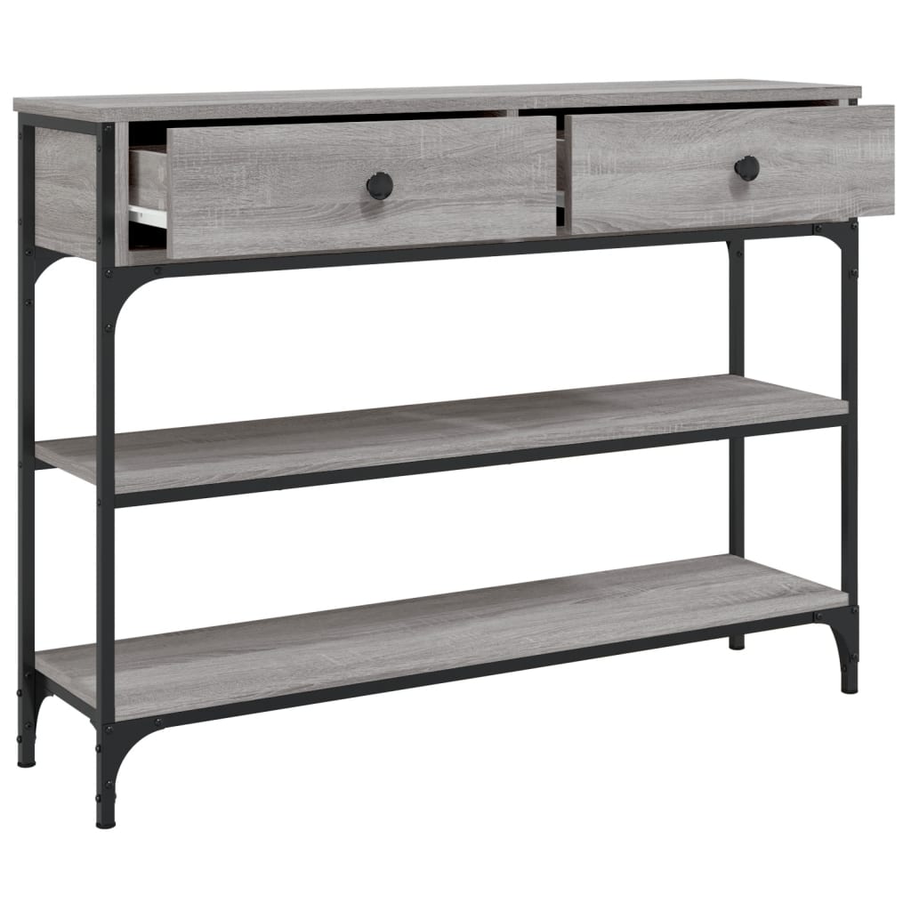 vidaXL Console gris sonoma 100x25x75 cm aggloméré