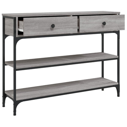 vidaXL Console gris sonoma 100x25x75 cm aggloméré