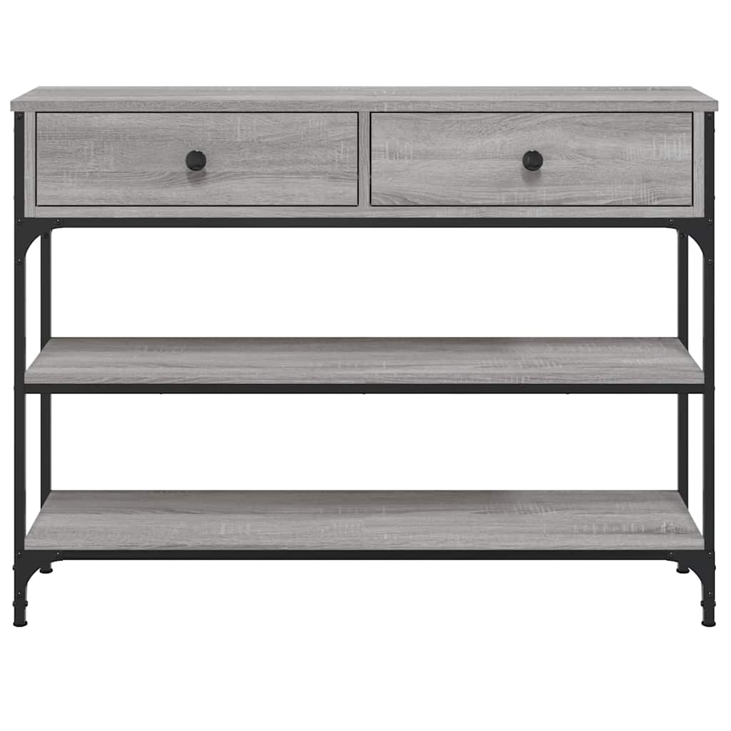 vidaXL Console gris sonoma 100x25x75 cm aggloméré