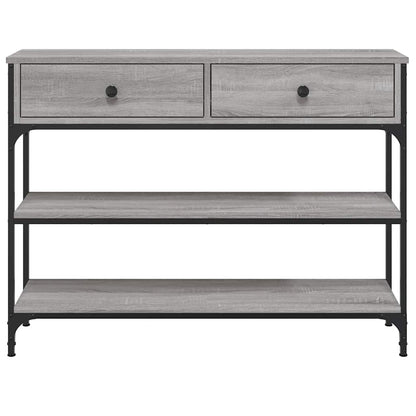 vidaXL Console gris sonoma 100x25x75 cm aggloméré