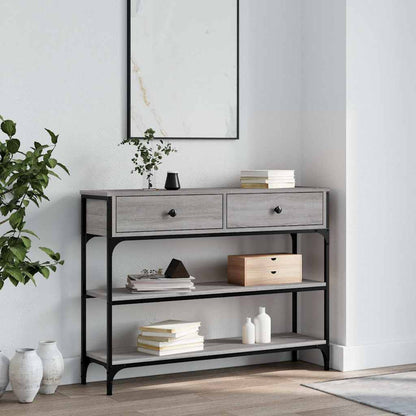 vidaXL Console gris sonoma 100x25x75 cm aggloméré