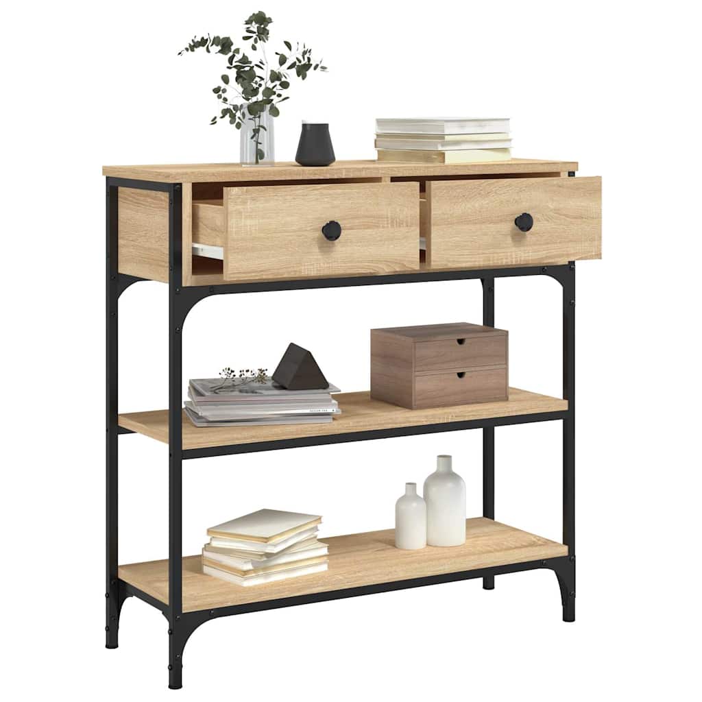 vidaXL Konsolentisch Sonoma-Eiche 72,5x25x75 cm Holzwerkstoff