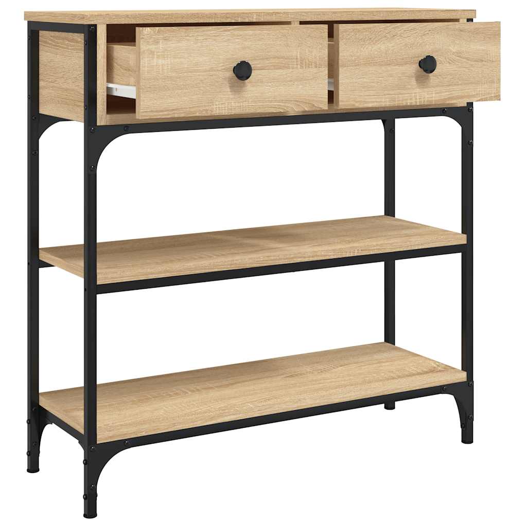 vidaXL Konsolentisch Sonoma-Eiche 72,5x25x75 cm Holzwerkstoff