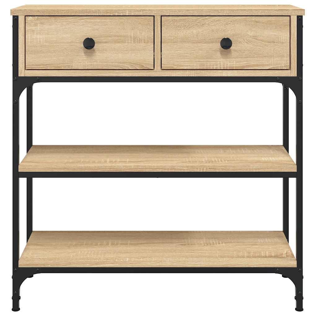 vidaXL Konsolentisch Sonoma-Eiche 72,5x25x75 cm Holzwerkstoff