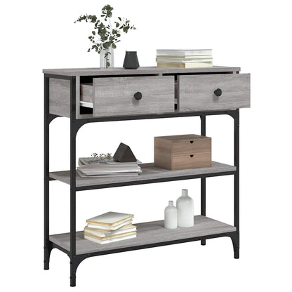 vidaXL Table console Gris Sonoma 72,5x25x75 cm Bois d'ingénierie